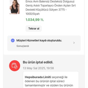 Ürünlerim İptal Edildi, Vade Farkı Ödemek Zorunda Kaldım Mağduriyetim Giderilmiyor
