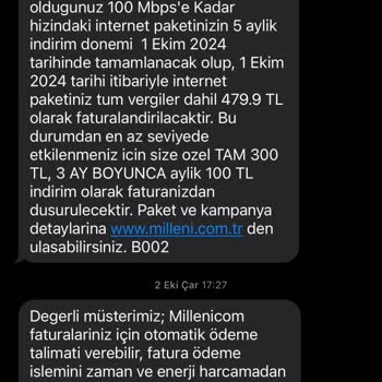 Millenicom İnternet Hızı Ve Fatura Sorunu