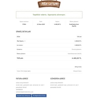 Siparişten Sonra İletişim Sıfır Mağduriyet Büyük