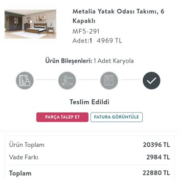 Kırık Yatak Odası Takımı, Eksik Kurulum Ve Geciken Destek Nedeniyle Mağduriyet