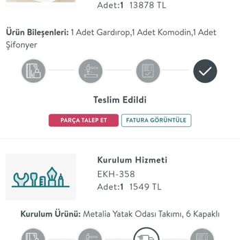 Kırık Yatak Odası Takımı, Eksik Kurulum Ve Geciken Destek Nedeniyle Mağduriyet