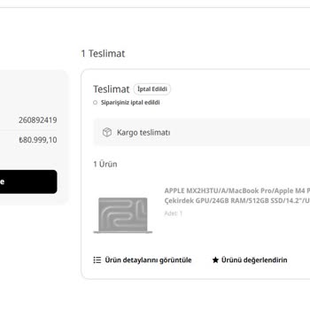 Onaylanan Siparişim Keyfi İptal Edilip Zamlı Fiyatla Yeniden Satışa Sunuldu