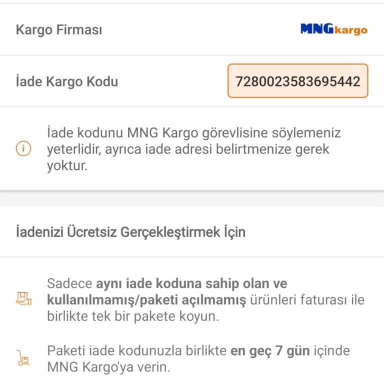 MNG Kargo Kutusuz Ürün İadelerinde Zorluk Çıkarıyor