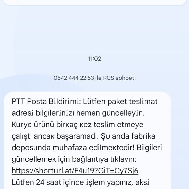 PTT Kargo Adına Gelen Sahte Mesaj Ve Kişisel Bilgilerimin Güvenliği Konusunda Endişe