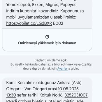 Obilet'ten İptal Edilen Biletin Ücreti İade Edilmedi, Yetkililer İlgisiz Kaldı