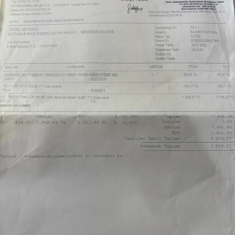 Garanti Kapsamında Olmasına Rağmen Televizyon Onarımında Yüksek Ücret Talebi Ve Sorumluluk Kabul Edilmemesi