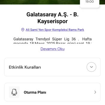 GS-Kayseri Maç Biletlerinin Zamanında Satışa Çıkmaması Ve Şeffaf Olmayan İşlemler