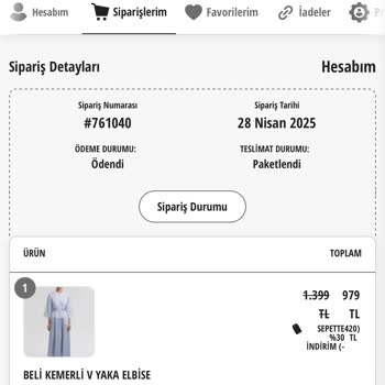 Touché Privé İade Edilen Ürünün Parasının Ödenmemesi