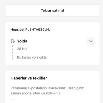 Touché Privé İade Edilen Ürünün Parasının Ödenmemesi