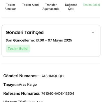 Touché Privé İade Edilen Ürünün Parasının Ödenmemesi