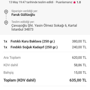 Baklavada Antep Fıstığı Eksikliği Ve Kalite Sorunu Yaşadım