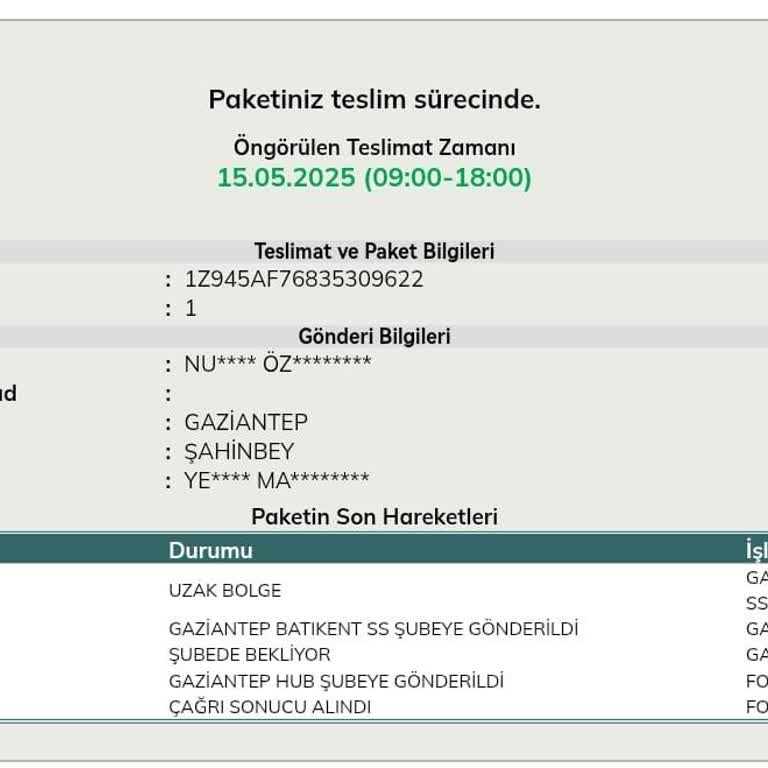 Ebebek Ve UPS Türkiye Kargo Sürecinde Sürekli Gecikme Ve İlgisizlik