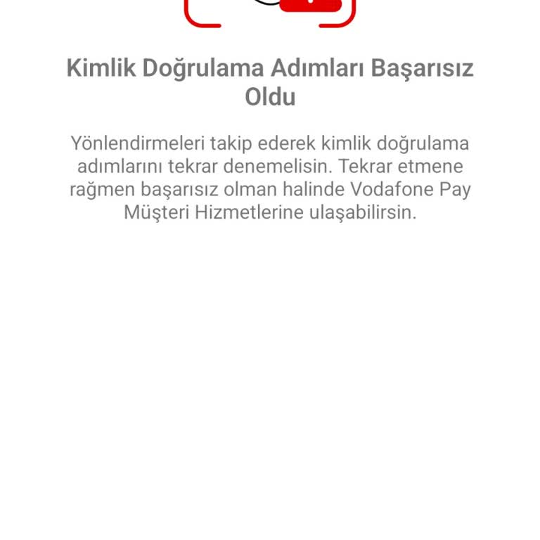 Vodafone Pay Uygulamasında Şifre Yenileme Sorunu Ve Kimlik Doğrulama Hatası