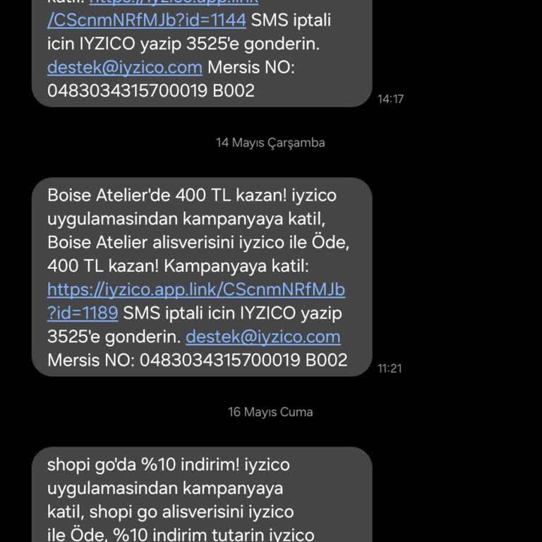 Bilgim Dışında Açılan Hesap Ve İzinsiz SMS'ler Hakkında Şikayet