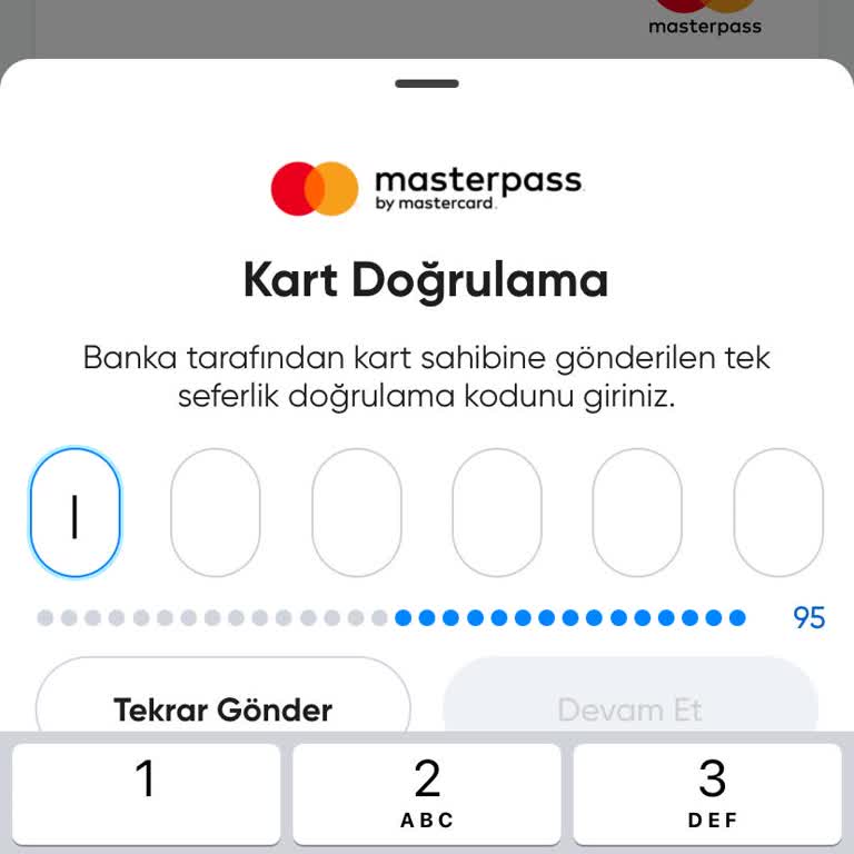 Coffy Uygulamasında MasterCard Ekleme Sorunu Ve Kod Alamama Problemi