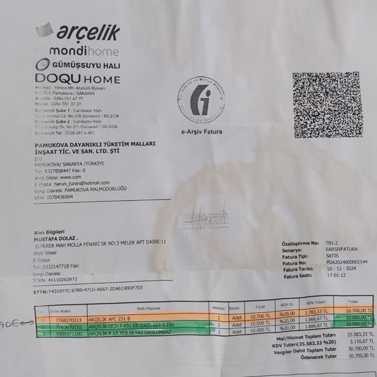 Arçelik Üçlü Setin İadesinde Yaşanan İletişimsizlik