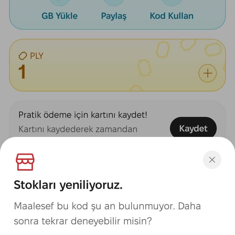 Uygulamada Biriken Puanların GB'ye Çevrilememesi Ve Mağduriyet