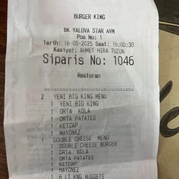 Burger King Double Cheese Menüde Yanlış Ve Eksik Servis Deneyimi