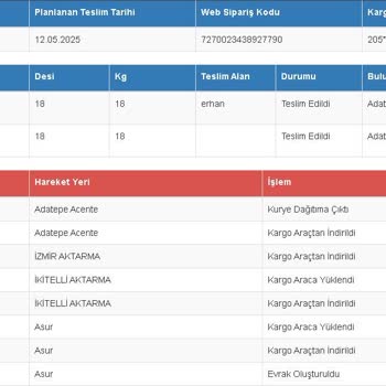 Sürat Kargo Teslimat Mağduriyeti Ve Engelliye Destek Verilmemesi