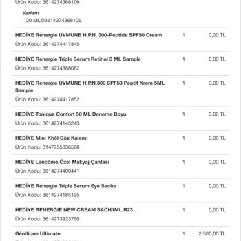 Lancome Siparişimde Eksik Ürün Gönderimi Ve Çözüm Sürecinde Yaşanan Sorunlar