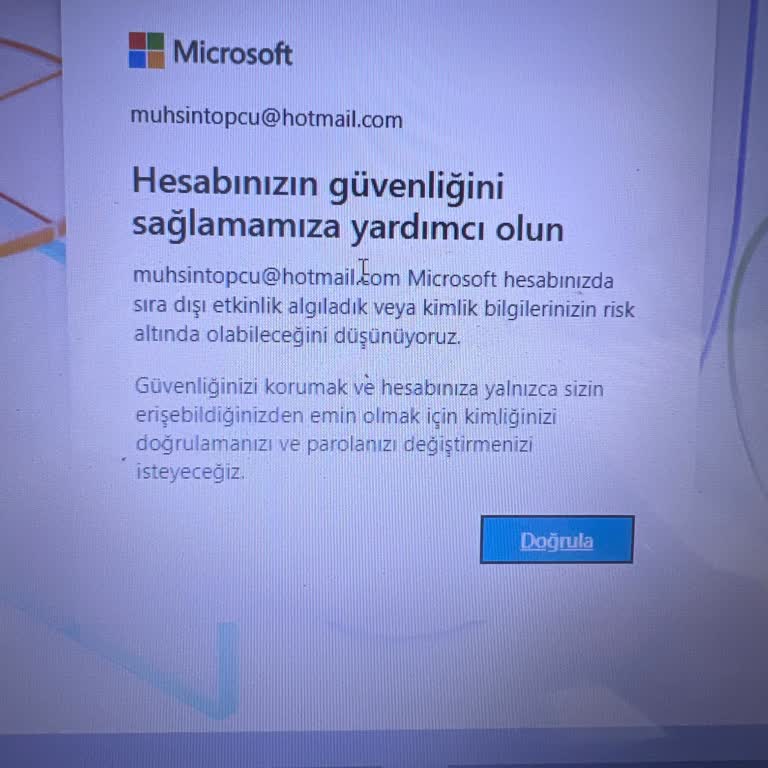 Hotmail Hesabına Erişim Sorunu Ve Yetersiz Destek
