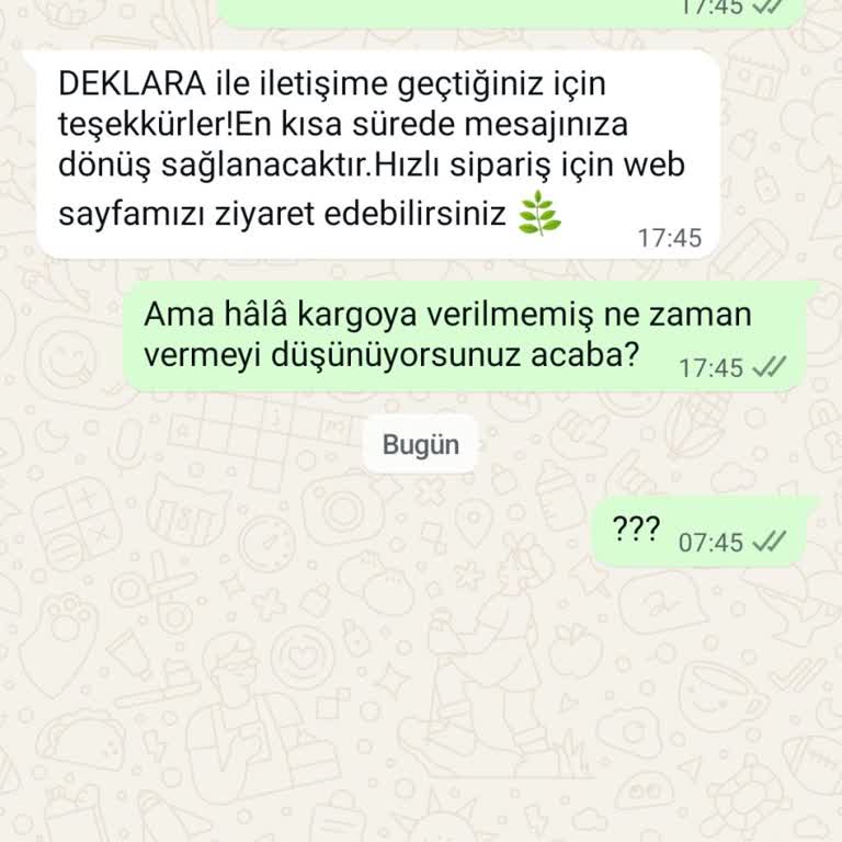 Sipariş Verildi, Ne Ürün Var Ne İletişim