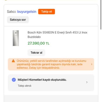 Defolu Buzdolabı İçin İade Ve Değişim Yapılmadı, Mağdur Edildim
