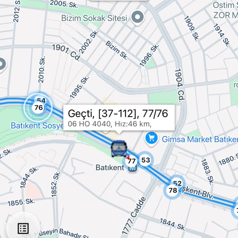 297 Numaralı Özel Halk Otobüsünün Batıkent Pazar Durağında Yolcu Almaması