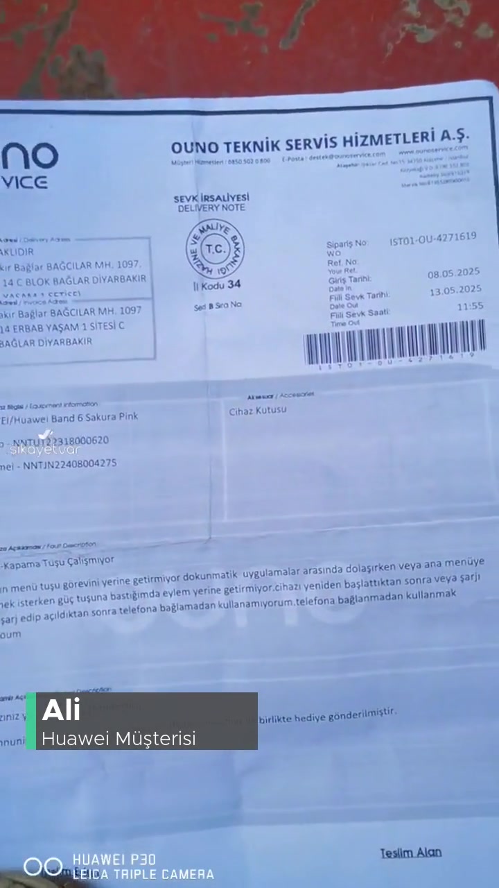 Huawei Servisten Sıfır Diye Aynı Saatimi Gönderdi videonun kapak resmi