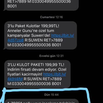 Suwen Aynı Özellikteki Pijama Takımlarında Farklı Değişim Kararı ve Yetersiz Açıklama