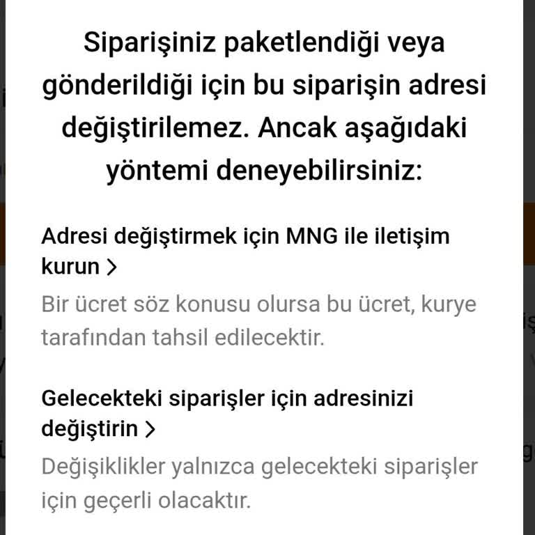 Adres Değişikliği Talebime Çözüm Bulunamıyor