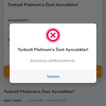 Turkcell Platinum İndirim Kodu Hatası Ve Kullanılamama Sorunu