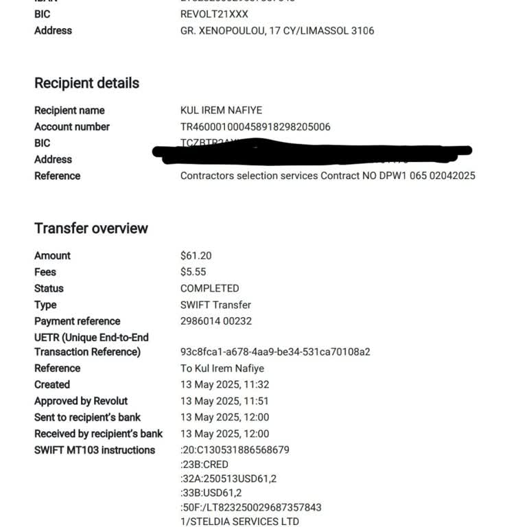 Dolar Hesabına Yapılan Transferin Hesabıma Yansımaması Ve Mağduriyet