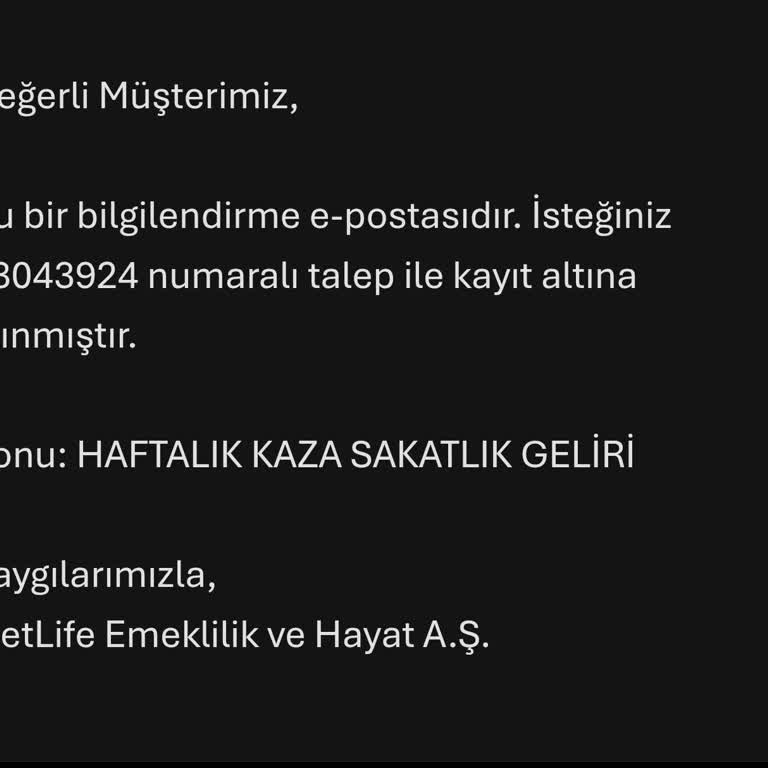 Metlife Sakatlık Tazminatımı Geciktiriyor