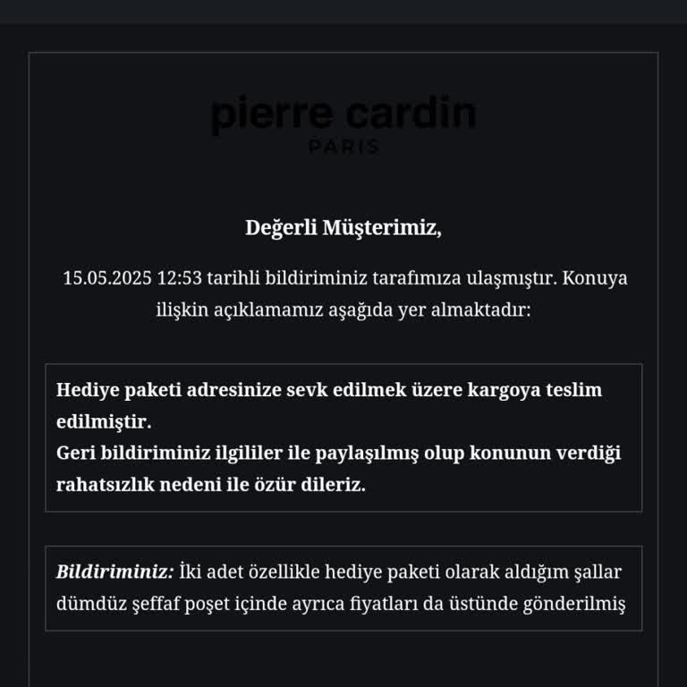 Hediye Ürünler Şeffaf Poşet Ve Fiyat Etiketiyle Teslim Edildi