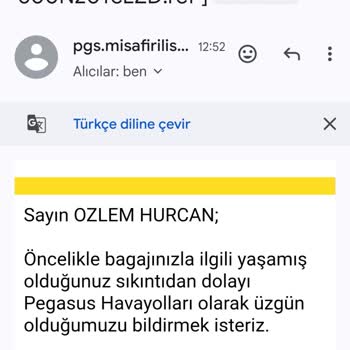 Pegasus Biletimi Başkasına Satıp Çözüm Sunmadı