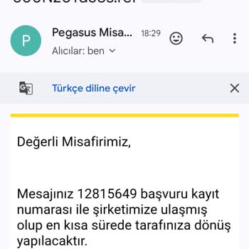 Pegasus Biletimi Başkasına Satıp Çözüm Sunmadı