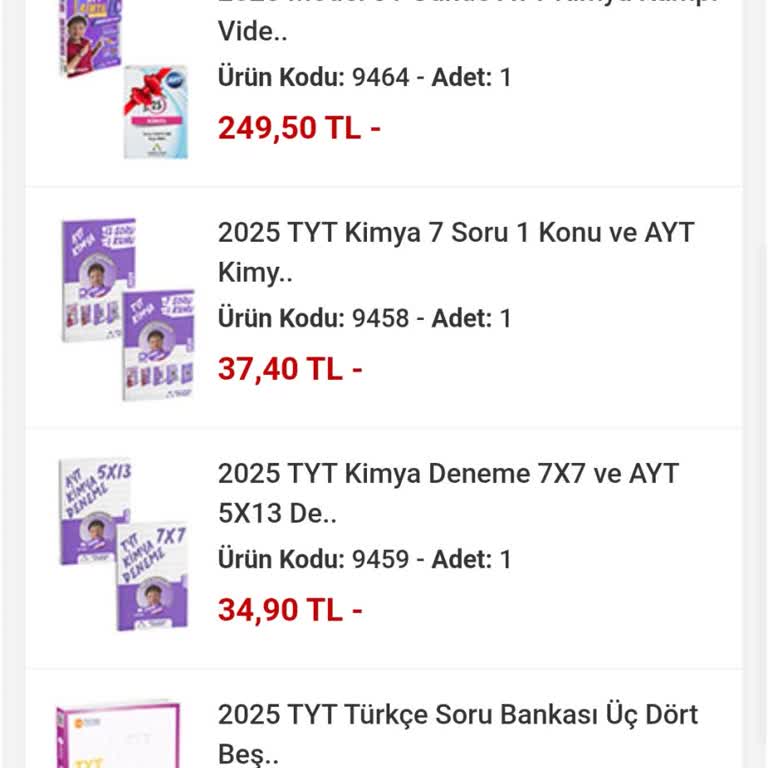 Kitap Seç 2025 Model 8 Günde AYT Organik Kimya Kampı Video Ders Kitabı Şikayeti
