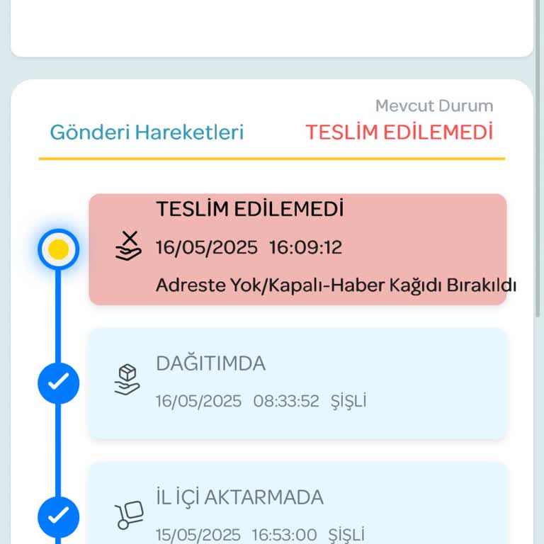 Kargo Teslimatı ve Bilgilendirme Sorunu Hakkında Şikayet