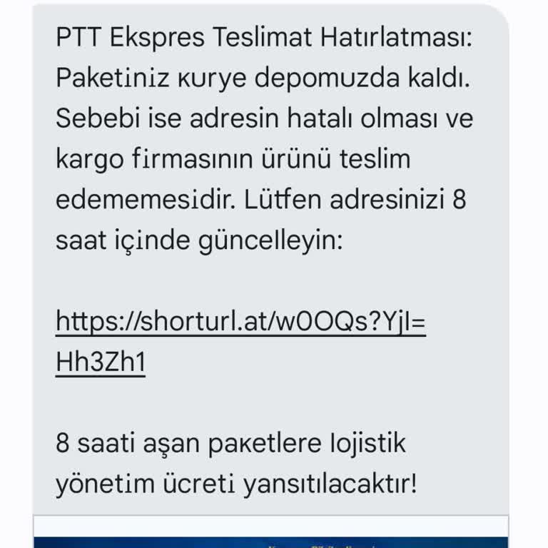 Sahte PTT Mesajıyla Gelen Grup Üzerinden Kimlik Avı Girişimi Hakkında Uyarı