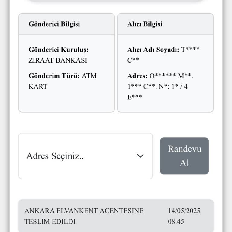 Acil İhtiyacım Olan Banka Kartım Teslim Edilmiyor