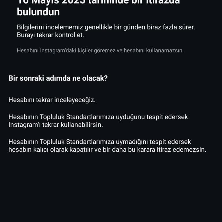 Yeni Açılan Instagram Hesabım Tekrar Askıya Alındı