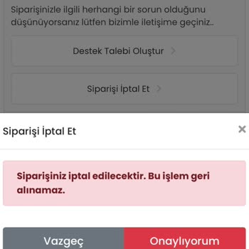 Çekilen Paranın İadesi Ve Sipariş İptali Sorunu