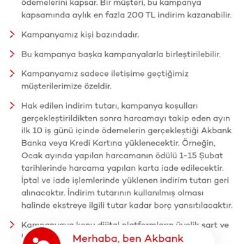 Kampanya Ödemelerinin Kartıma Yatırılmaması