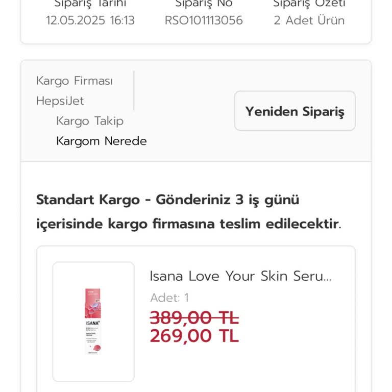 Rossmann Online Siparişim Teslim Edilmeden Depoya Geri Gönderildi