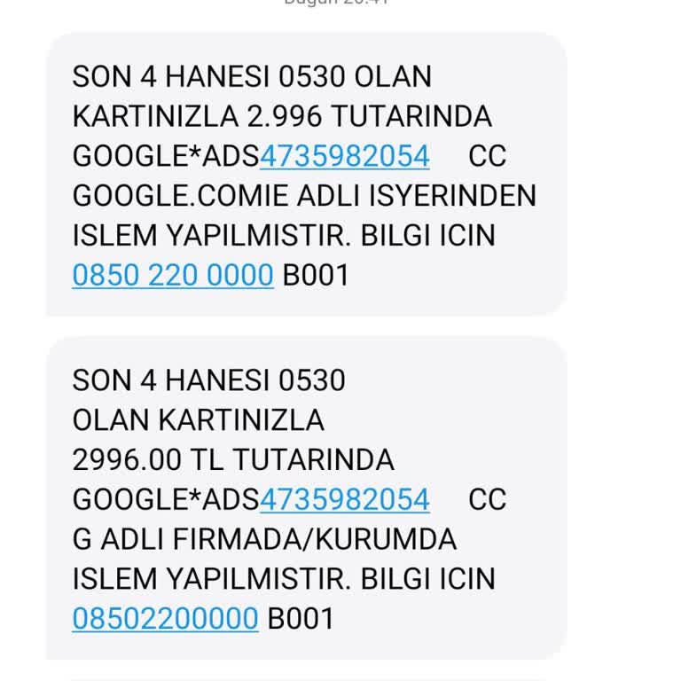 Google Ads Tarafından İzinsiz Kredi Kartı Çekimi Ve Bilgi Güvenliği Endişesi
