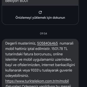 Kapatılan Hatta Beklenmedik Yüksek Fatura Şoku