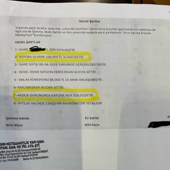 Daire Satın Alma Sürecinde Yaşanan Güvensizlik Ve Kapora Sorunu