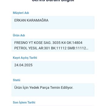 Divanev Köşe Takımı Sorunu Ve Uzayan Servis Süreci Nedeniyle Mağduriyet
