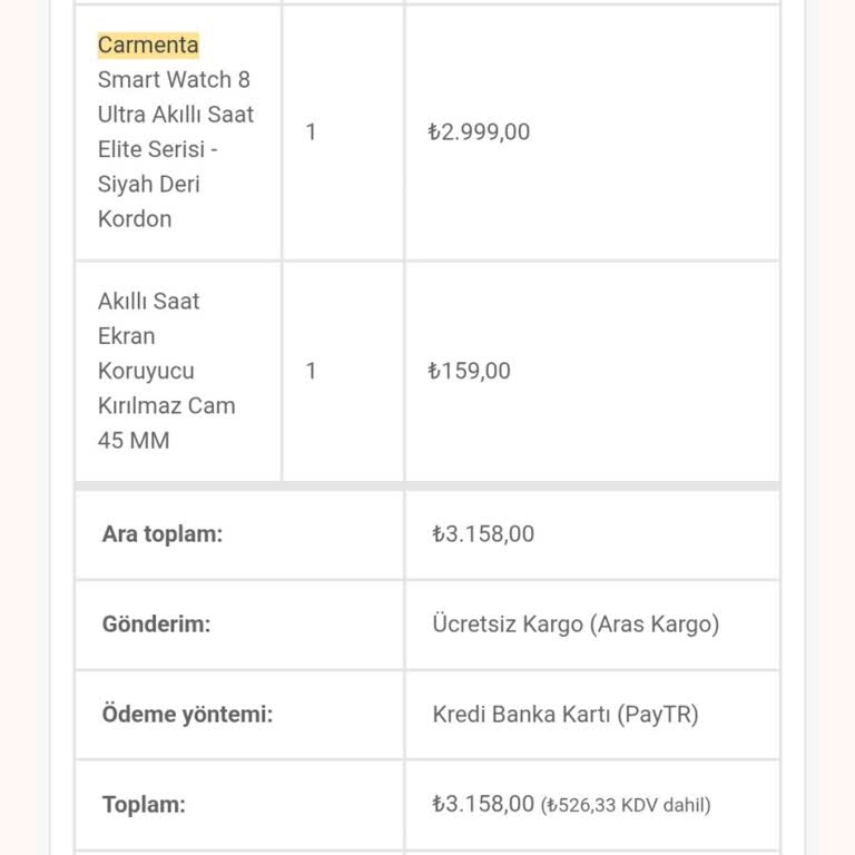 Carmenta Akıllı Saatte 7 Ayda Şarj Sorunu Ve Değişim Talebi